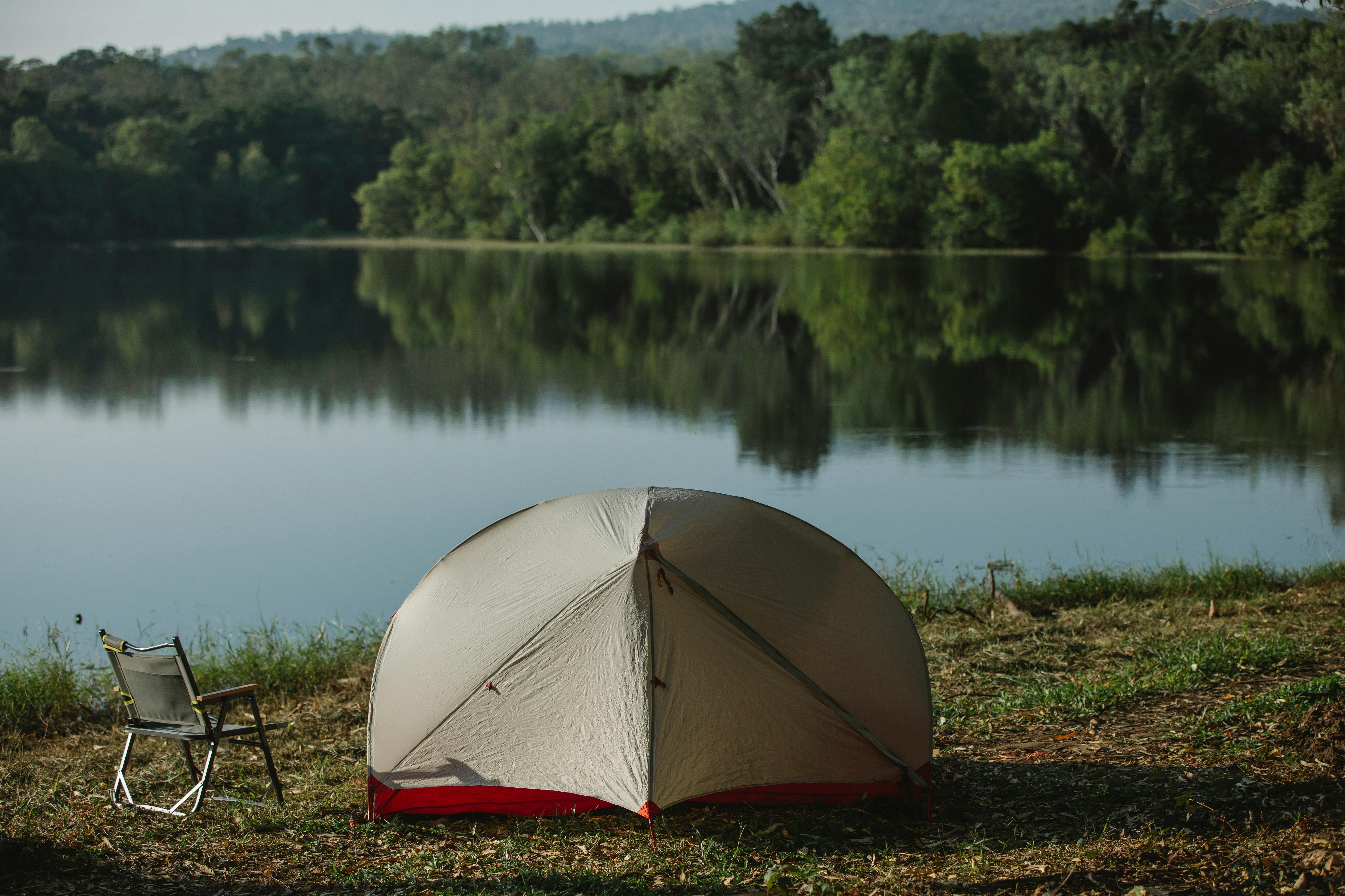 Lake camping